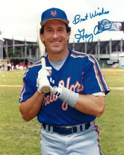 Autographed GARY CARTER 8X10 New York Mets photo