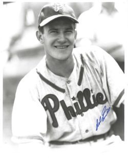 AUTOGRAPHED DEL ENNIS 8x10 Philadelphia Phillies photo