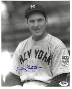 AUTOGRAPHED BUDDY HASSETT 8X10 New York Yankees photo PSA/DNA