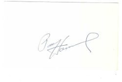 Autographed PAUL HORNUNG 3x5 INDEX CARD