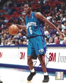 Autographed EDDIE JONES 8x10 Charlotte Hornets Photo