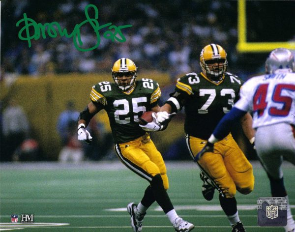 Autographed Dorsey Levens 8X10 Green Bay Packers Photo