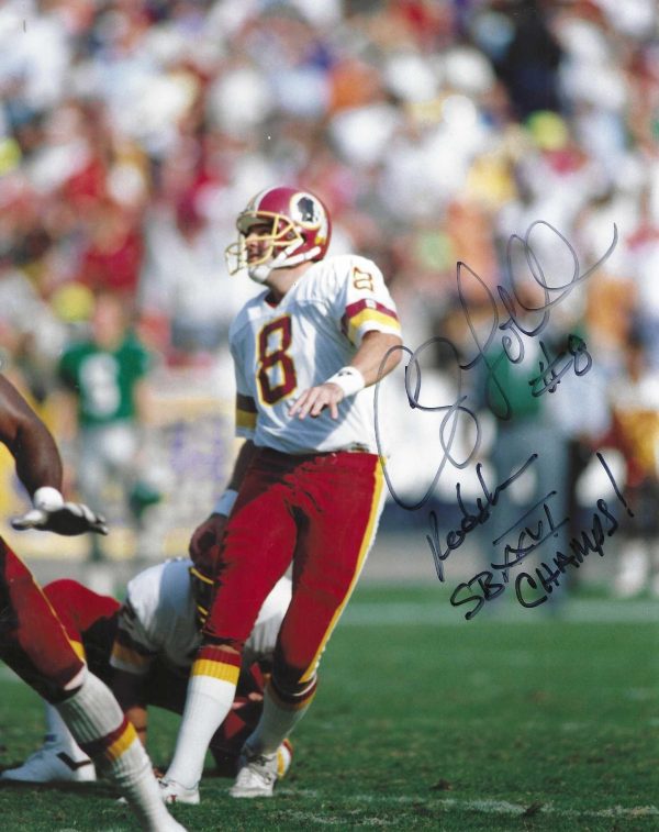Autographed CHIP LOHMILLER 8x10 Washington Redskins Photo