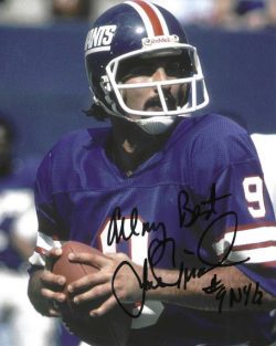 AUTOGRAPHED JOE PISARCIK 8X10 New York Giants Photo