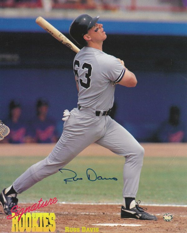 AUTOGRAPHED RUSS DAVIS NEW YORK YANKEES Signature Rookies 8x10 Photo