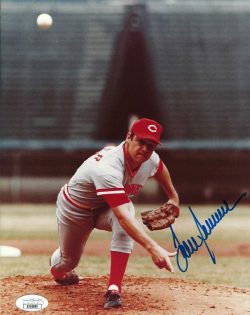 Autographed HOF'R TOM SEAVER 8x10 Cincinnati Reds Photo w/ JSA COA
