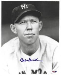 AUTOGRAPHED BOB SEEDS 8x10 New York Yankees Photo PSA/DNA
