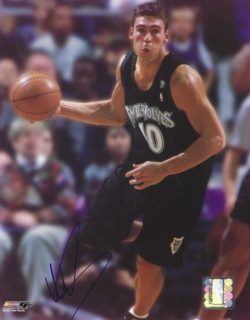 Autographed WALLY SZCZERBIAK 8X10 Minnesota Timberwolves Photo