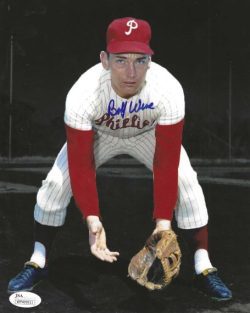 AUTOGRAPHED  BOBBY WINE 8x10 Philadelphia Phillies Photo JSA