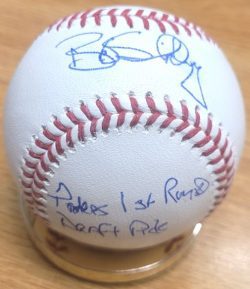 Autographed BOB SHIRLEY Official Major League Baseball with inscriptions