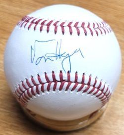 Autographed VON HAYES Official Major League Baseball