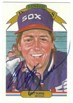 Autographed BRITT BURNS Chicago White Sox 1983 Donruss Diamond King