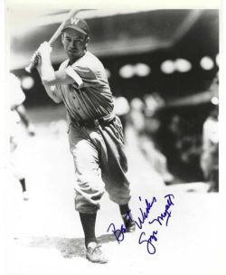 AUTOGRAPHED GEORGE MYATT 8X10 Washington Senators Photo