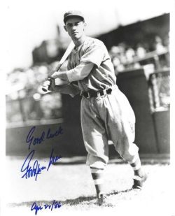 AUTOGRAPHED GOODY ROSEN 8X10 Brooklyn Dodgers photo