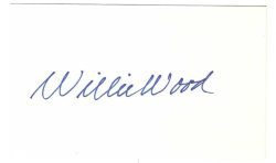 Autographed WILLIE WOOD 3x5 INDEX CARD