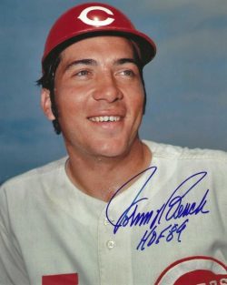 Autographed Johnny Bench "HOF 89" Cincinnati Reds 8x10 Photo