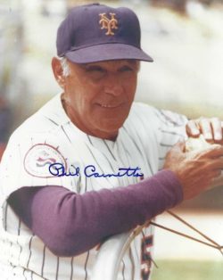 AUTOGRAPHED PHIL CAVARRETTA 8X10 New York Mets Photo