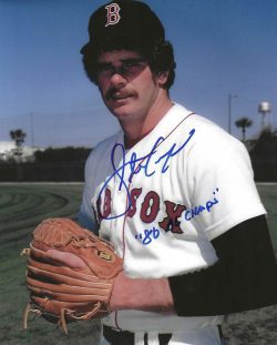 AUTOGRAPHED STEVE CRAWFORD "86 AL Champs" 8X10 Boston Red Sox photo