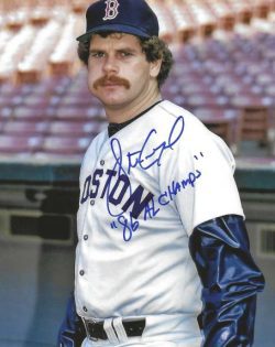 AUTOGRAPHED STEVE CRAWFORD "86 AL Champs" 8X10 Boston Red Sox photo
