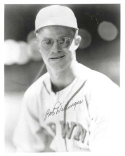 AUTOGRAPHED BOB DILLINGER 8X10 St. Louis Browns Photo