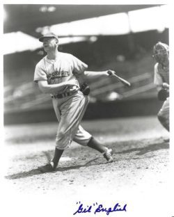 AUTOGRAPHED GIL ENGLISH 8X10 Brooklyn Dodgers photo