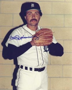 AUTOGRAPHED WILLIE HERNANDEZ 8x10 Detroit Tigers Photo