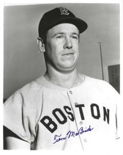 AUTOGRAPHED TOM MCBRIDE 8X10 Boston Red Sox photo