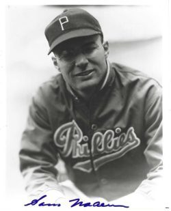 AUTOGRAPHED SAM NAHEM 8x10 Philadelphia Phillies Photo