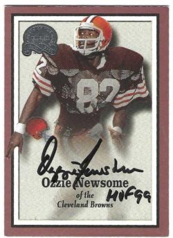 Autographed 2000 Fleer Greats of the Game Ozzie Newsome Cleveland Browns Card #5