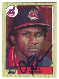 Autographed OTIS NIXON Cleveland Indians 1987 Topps Card