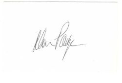 Autographed ALAN PAGE 3x5 INDEX CARD