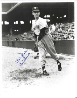 AUTOGRAPHED MEL PARNELL 8X10 Boston Red Sox Photo