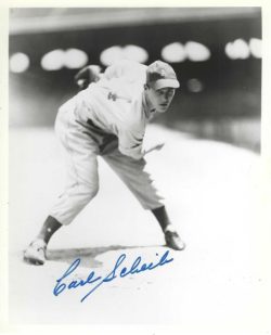 AUTOGRAPHED CARL SCHEIB 8X10 Philadelphia A's Photo