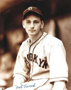 AUTOGRAPHED NICK TREMARK 8x10 Brooklyn Dodgers photo