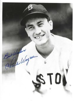 AUTOGRAPHED CHARLIE WAGNER 8X10 Boston Red Sox photo