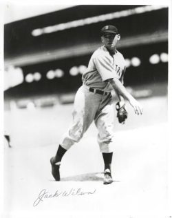AUTOGRAPHED JACK WILSON 8X10 Boston Red Sox photo