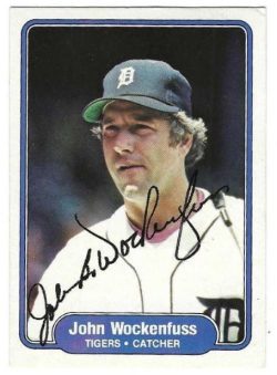 Autographed JOHN WOCKENFUSS Detroit Tigers 1982 Fleer card