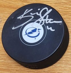 Autographed KEVIN SHATTENKIRK Tampa Bay Lightning Hockey Puck