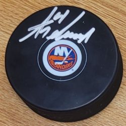 AUTOGRAPHED ANTHONY DEANGELO New York Islanders Hockey Puck
