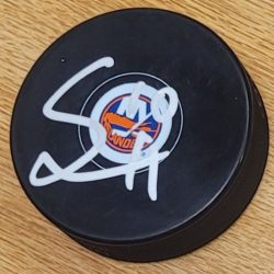 AUTOGRAPHED SIMON HOLMSTROM New York Islanders Hockey Puck