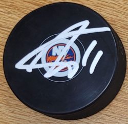 AUTOGRAPHED ANTHONY DUCLAIR New York Islanders Hockey Puck