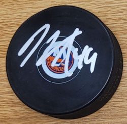 AUTOGRAPHED JEAN-GABRIEL PAGEAU New York Islanders Hockey Puck