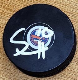 AUTOGRAPHED SIMON HOLMSTROM New York Islanders Hockey Puck