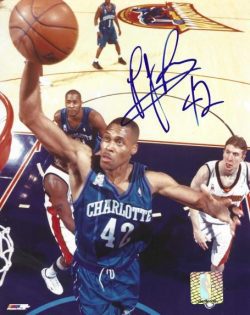 AUTOGRAPHED P.J. BROWN 8x10 Charlotte Hornets Photo