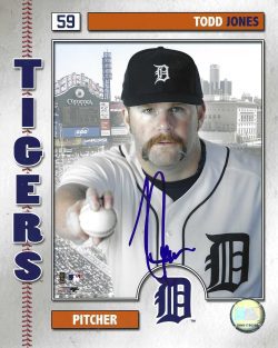 AUTOGRAPHED TODD JONES 8x10 Detroit Tigers Photo
