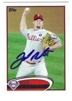 Autographed JOE BLANTON Philadelphia Phillies 2012 Topps Card