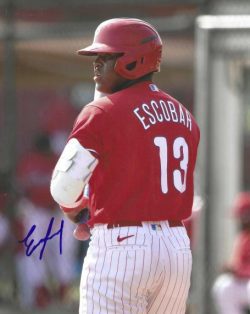 AUTOGRAPHED AROON ESCOBAR Philadelphia Phillies 8x10 Photo