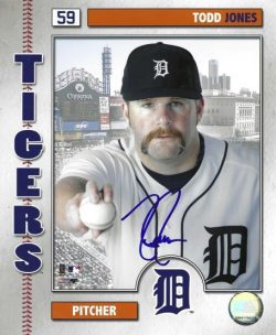 AUTOGRAPHED TODD JONES 8x10 Detroit Tigers Photo