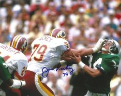 Autographed JIM LACHEY 8x10 Washington Redskins Photo