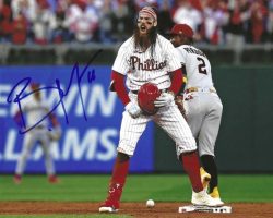 AUTOGRAPHED BRANDON MARSH 8x10 Philadelphia Phillies Photo